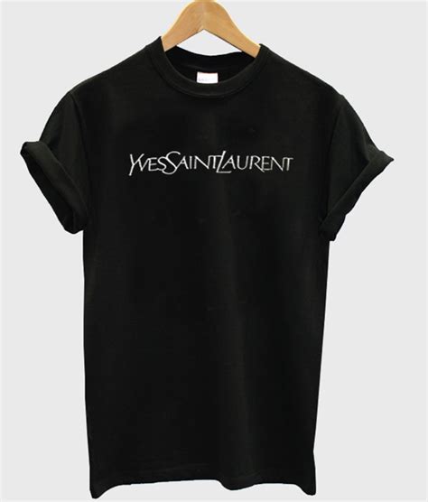 tee shirt logo yves saint laurent|yves saint laurent shirts sale.